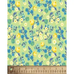 Flowers Groovy Floral Cotton Fabric | By the Yard | Sewing and Crafting | 44 inches wide