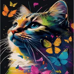 Cat Paint by Numbers Kit - 16x20 Inch