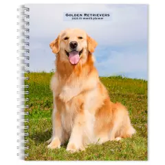 Golden Retrievers | 2026 6x7.75 Inch Spiral-Bound Wire-O Weekly Engagement Planner Calendar | New Full-Color Image Every Week