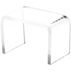 Plymor Clear Acrylic Rectangular Display Riser, 1" H x 1.5" W x 1" D (3/32" thick)