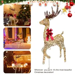Warm White LED Reindeer Decoration, Indoor Outdoor Christmas Display