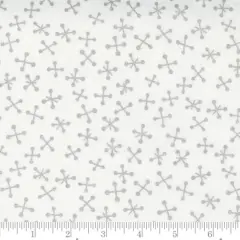 White Silver Whispers Trellis Metallic 44"/45" Fabric Per Yard