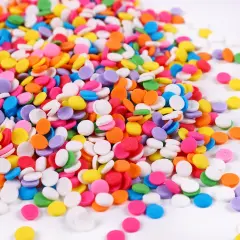 Edible Confetti Sprinkles for Cake Decorating - Round Rainbow