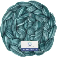 100% Superfine Merino Fiber: Winner's Circle. Soft Combed Top Roving Color Blend for Spinning, Felting, Weaving Loch Ness