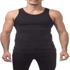 Cotton Ribbed A-Shirt | RADYAN&reg; BLACK