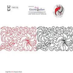033 Folk Lily Pantograph by Linda V. Taylor
