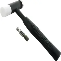 The Beadsmith Whammer Interchangeable Hammer - Patent Protected Wire Jewelry Hammer - Two Interchangeable Heads- Textured Handle - Used for Flattening, Spreading & Hardening