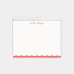 Wavy Edge Thank You Note Card XVII