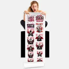 Be Mine: A Haunting Valentine DTF Transfer 22x60 - Direct-to-Film Gang Sheet, Ready-to-Press Spooky Valentine Design for Apparel