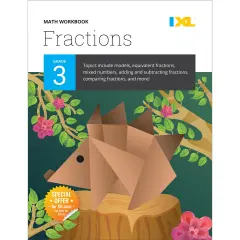 IXL Fractions 3rd Grade Math Workbook, Mathematics Book for Kids Ages 8-9 Covering Addition, Subtraction, Multiplication, Division, and Comparing With Part and Mixed Numbers