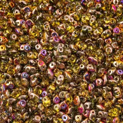 Matubo 2-Hole Czech Glass Sliperit Superduo Beads, 100g Olivine