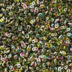 Matubo 2-Hole Czech Glass Vitrail Superduo Beads, 100g Olivine