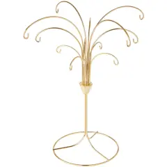 Bard's 12 Arm Gold-toned Ornament Stand, Tree, 11.5" H x 10" W x 10" D