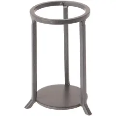 Bard's Dark Gray Wrought Iron Egg Stand/Holder, Straight Leg, 2.125" Diameter
