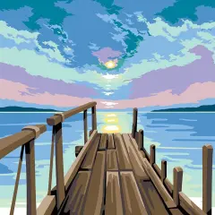 Needlepoint canvas for halfstitch without yarn At The End Of The World MRC1345183 Margot de Paris Printed Tapestry Canvas