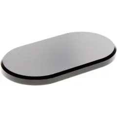 Plymor Black Acrylic Oval Beveled Display Base, 7" W x 4" D x 0.5" H