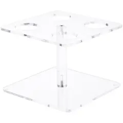 Plymor Clear Acrylic Ice Cream Cone Display Holder, 4.5" H x 6.5" W x 6.5" D (Fits 8 Waffle Cones)
