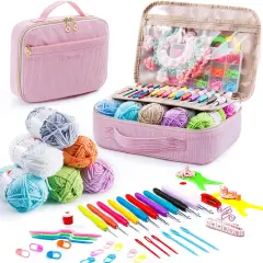 Crochet Kit for Beginners with Yarn Storage Bag