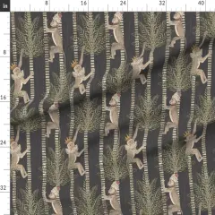 Various Fabrics by the Yard or Fat Quarter Jungle Palm Tree King And Queen Vertical Custom Printed Fabric by Spoonflower