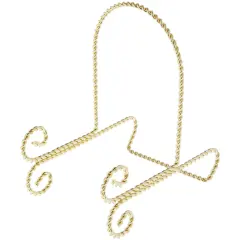 Bard's Twisted Gold-toned Wire Easel, 6" H x 3.625" W x 5.25" D