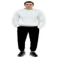 Gildan&reg; DryBlend Crew Neck Long Sleeve Hooded Sweatshirt White