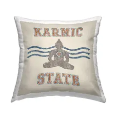 Vintage Karmic State Decorative Printed Throw Pillow Design by Higher Learning/Life Is High, 18 x 7 x 18