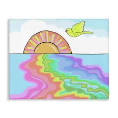 Stupell Industries Swirling Rainbow Sea Reflection Canvas Design by Katie Conley