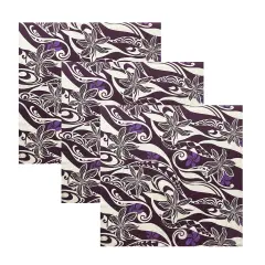 1 Yard Hawaiian Gardenia Waves Traditional Tattoo Poly Cotton Fabric Print 45 Inch Width