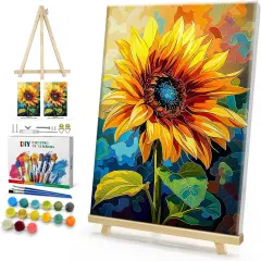 Sunflower Paint by Number with Easel - 026