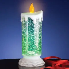 Collections Etc Color Changing Snow Globe Candle