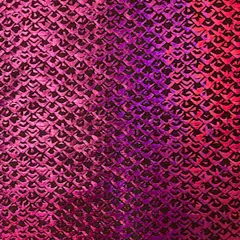 1 Yard Mermaid Snake Hologram Foil Stretch Nylon Spandex Fabric for Dancewear 58/60"Width Black Fuchsia