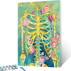 Golden Skeleton Paint by Numbers