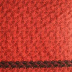 1 Yard All Over Monstera Leaves Firm Fen Rayon Poplin Fabric Single Border 45 Inch Width red