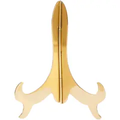 Bard's Hinged Brass Plate Stand, 7" H x 6" W x 4.25" D (For 7" - 9" Plates)