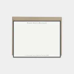 Classic Cream & Black Border Note Cards