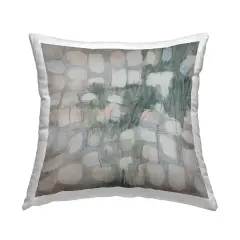 Aligned Scattered Shapes Design by June Erica Vess Throw Pillow 