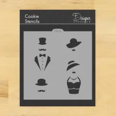 Fashion Couple Cookie & Craft Stencil | CM106 by Designer Stencils | Cookie Decorating Tools | Baking Stencils for Royal Icing, Airbrush, Dusting Powder | Craft Stencils for Canvas, Paper, Wood | Reusable Food Grade Stencil