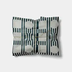 Circle and Square Striped Modern Gift Wrap
