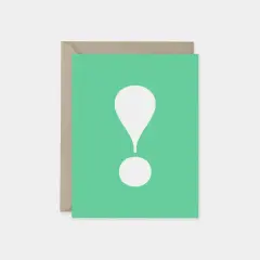Surprise Exclamation Point Card, Green