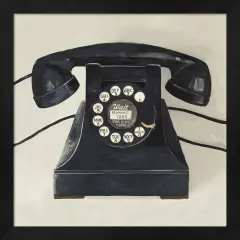 Classic Telephone on Cream by Avery Tillmon 13" x 13" Framed Wall Art