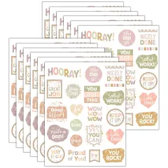 Terrazzo Tones Stickers, 120 Per Pack, 12 Packs