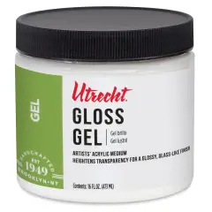 Utrecht Artists' Acrylic Gel Medium - Gloss Gel Medium, Pint