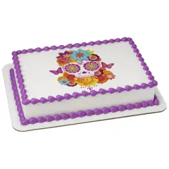 La Calavera Edible Cake Topper Image 1/4 sheet