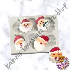 Christmas Santa Faces Silicone Mold