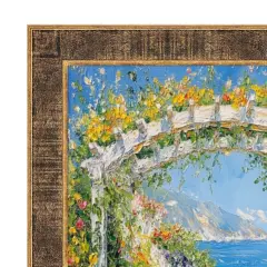 Farmhouse Rustic Wood Black Gold Picture Frame 12x36 frame