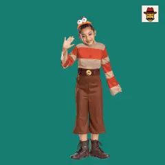 Girls Classic Disney Pixar Inside Out 2 Anxiety Costume Jumpsuit Headpiece