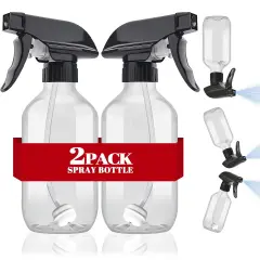 2 Pack 360&deg; Plastic Spray Bottles - 10 oz/300 ml (Clear)