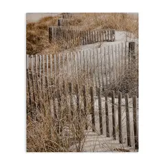 Stupell Industries Snaking Beach Fence Canvas Wall Art Design by LSR Design Studio