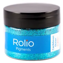 Rolio - 1 Jar Vibrant Holographic Glitter (Caribbean Ocean) - 1 oz