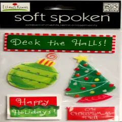 Me & My Big Ideas Soft Spoken Ellen-Deck The Halls Dimensional Stickers